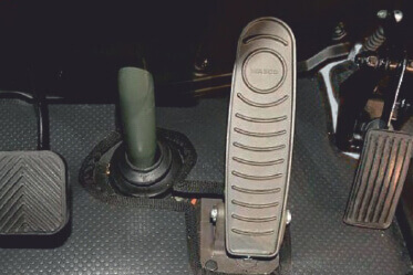 Pendant type accelerator and clutch pedal